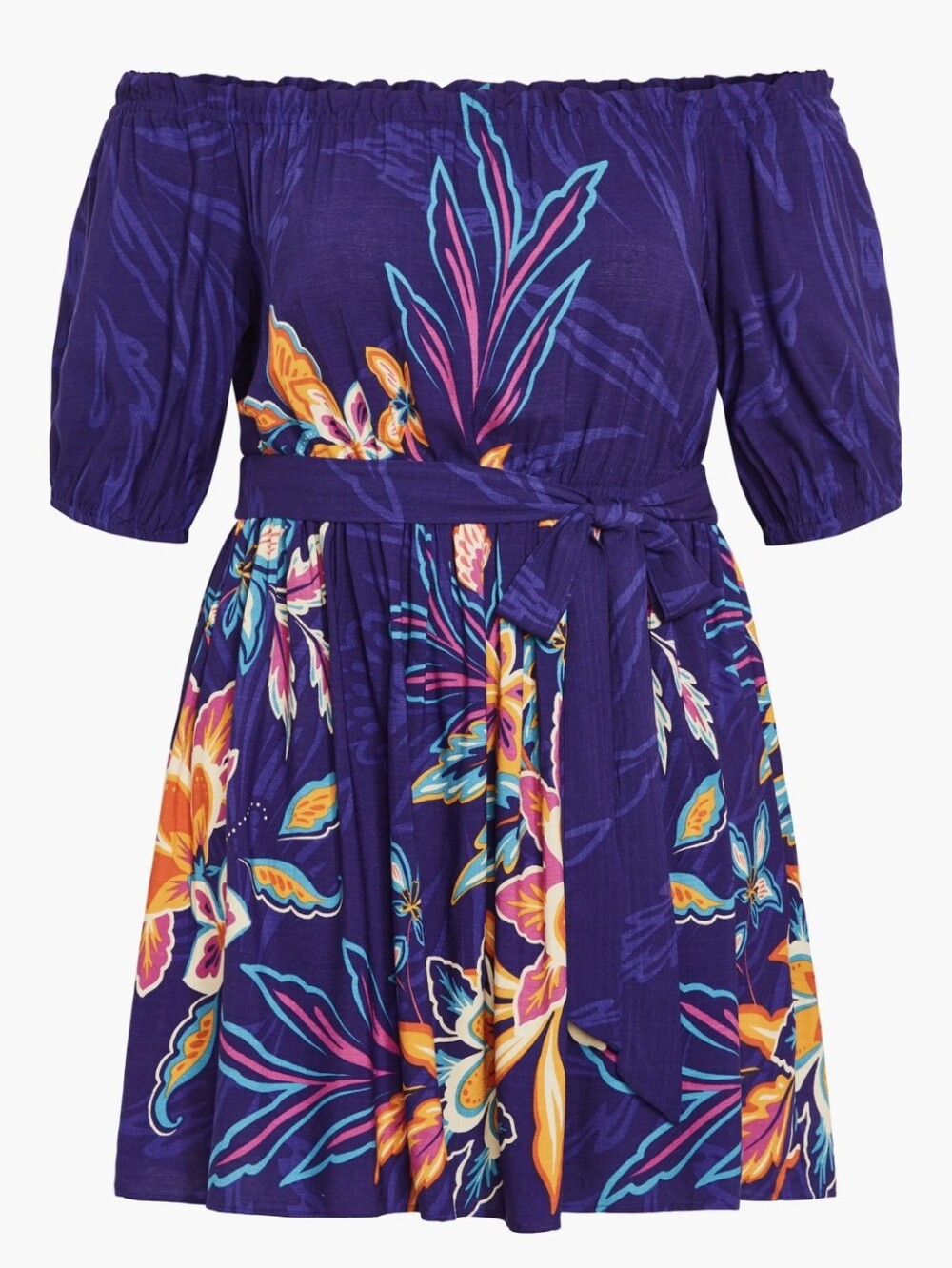 NWT City Chic Isla Floral Off The Shoulder Dress Size XXL